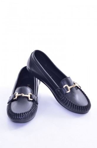 Black Women`s Flats 50194-11