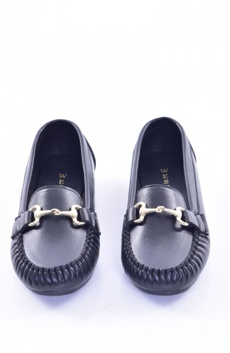 Black Women`s Flats 50194-11