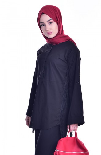 Black Overhemdblouse 0248-02