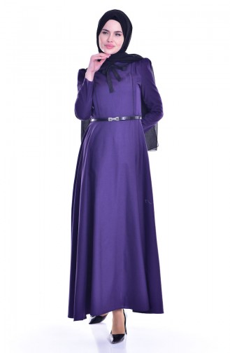 Purple Hijab Dress 7172-07