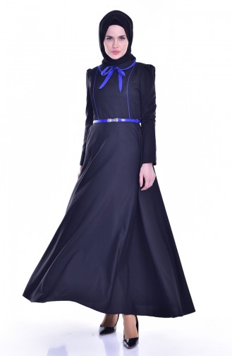 Black Hijab Dress 7172-05