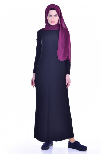 Black Hijab Dress 0705-02