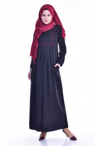 Schwarz Hijab Kleider 2916-05