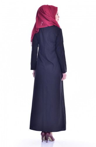 Black Hijab Dress 2916-05