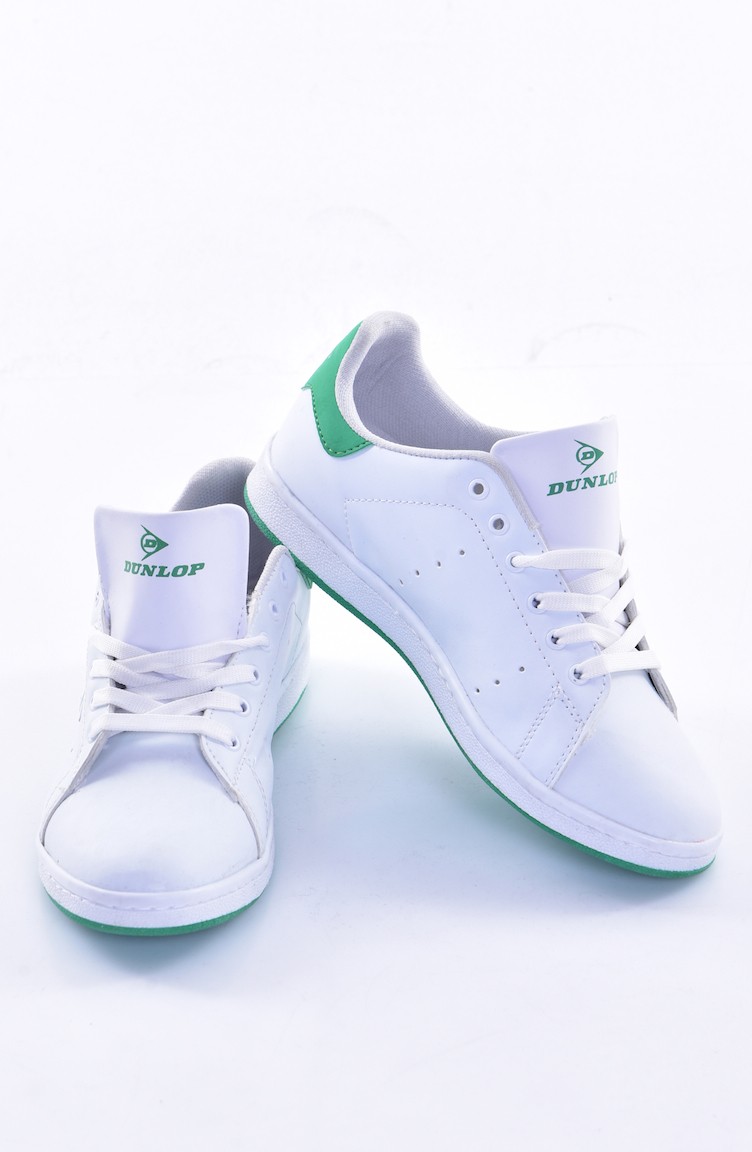 Bayan Spor Ayakkabi 50209 01 Beyaz Yesil Sefamerve
