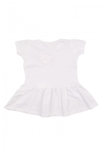 Combed Cotton Baby Dress Zs11201-02 Ecru 11201-02