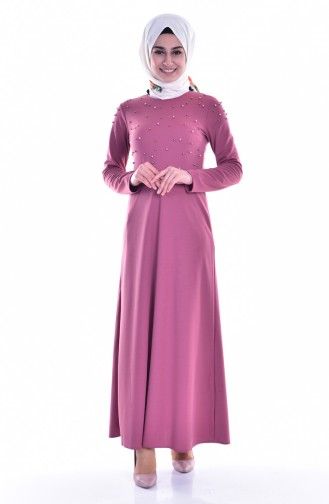 فستان زهري باهت 4419-10