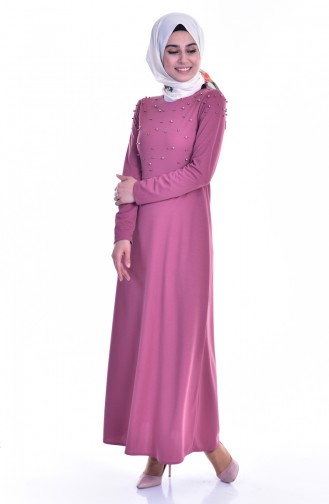 فستان زهري باهت 4419-10