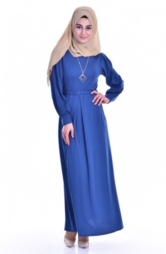 Indigo Hijab Dress 5097-04