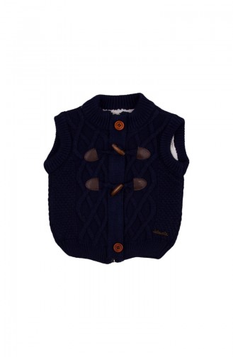 Navy Blue Baby Gilet 23015LAC-01