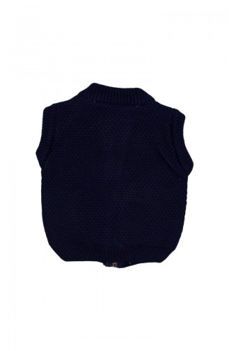 Navy Blue Baby Gilet 23015LAC-01