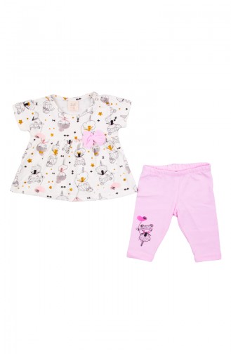 Combed Cotton Baby Suit Zs10900-04 Pink 10900-04