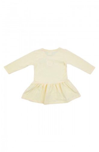 Penye Bebek Elbise ZS11001SAR-01 Sarı