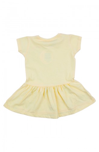 Penye Bebek Elbise ZS11201-01 Sarı