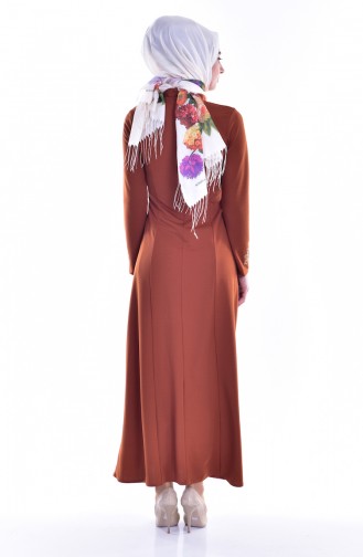Tan Hijab Dress 4401-09