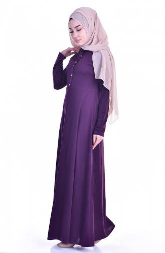 Light Purple Hijab Dress 8082-14