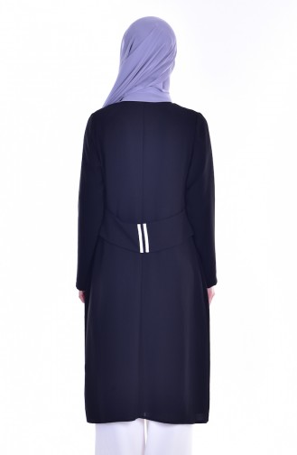 Kolyeli Ceket Tunik İkili Takım 1827950-03 Siyah Beyaz 1827950-03