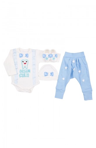 4 Piece Baby Suit Pnpn1111Amav-01 Blue 1111AMAV-01