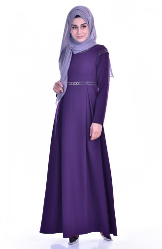 Purple İslamitische Jurk 8111-07