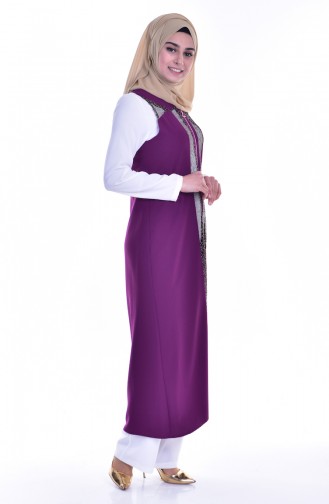 Ensemble Deux Pieces Gilet Tunique 1827920-03 Plum 1827920-03