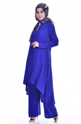 Tunik Pantolon İkili Takım 9005-12 Saks