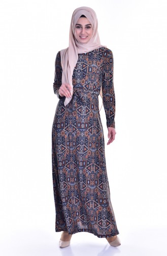 Gray Hijab Dress 3714-04