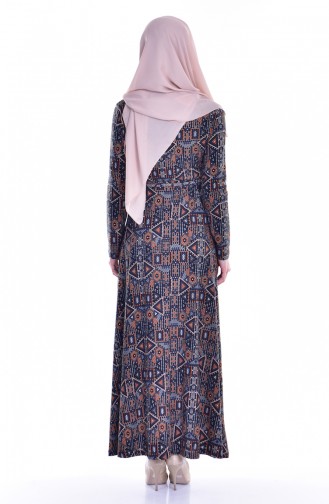 Gray Hijab Dress 3714-04