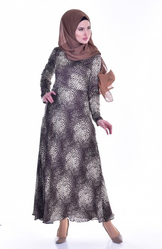 Brown Hijab Dress 1713372-01