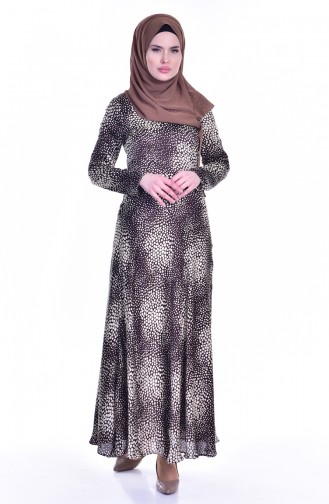 Brown Hijab Dress 1713372-01