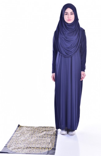 Navy Blue Prayer Dress 8000-04