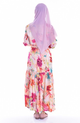 Powder Hijab Dress 9012-03