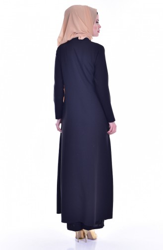 Hijab Abaya 2124-04 Schwarz 2124-04