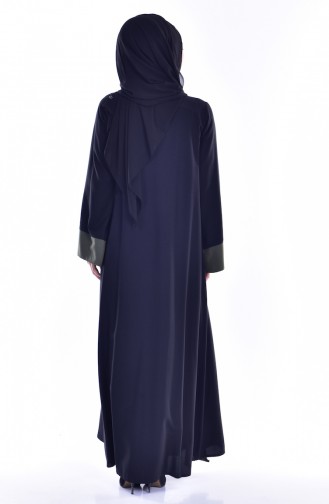 Dress Abaya Binary Suit 6015-03 Black Khaki 6015-03