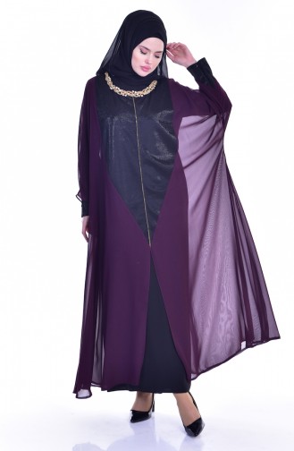 Robe Garnie avec Collier 1613948-03 Noir Plum 1613948-03