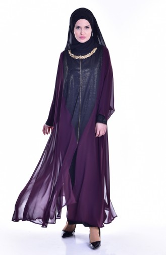 Robe Garnie avec Collier 1613948-03 Noir Plum 1613948-03