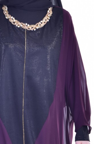 Robe Garnie avec Collier 1613948-03 Noir Plum 1613948-03