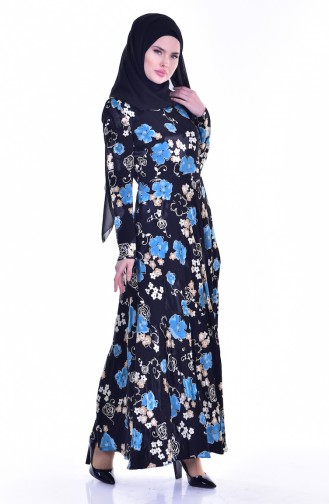 Black Hijab Dress 1713372B-01