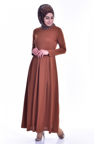 Tan Hijab Dress 1659-07