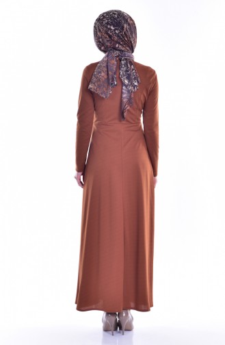 Tan Hijab Dress 1659-07