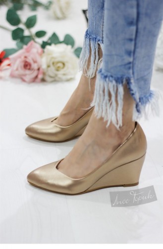 Golden High-Heel Shoes 8YAZA0145467