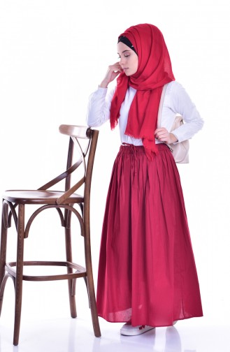 Claret Red Skirt 0249-01