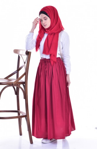 Claret Red Skirt 0249-01