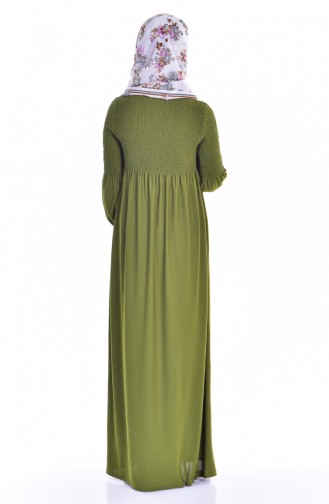 Pistachio Green Hijab Dress 3677-08