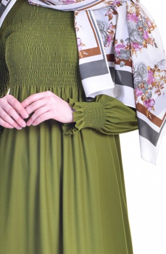 Pistachio Green Hijab Dress 3677-08
