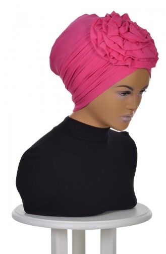 Gekämmtes Bonnet mit Rose-Fuchsia B0021-10 0021-10