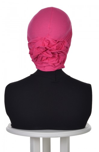 Gekämmtes Bonnet mit Rose-Fuchsia B0021-10 0021-10