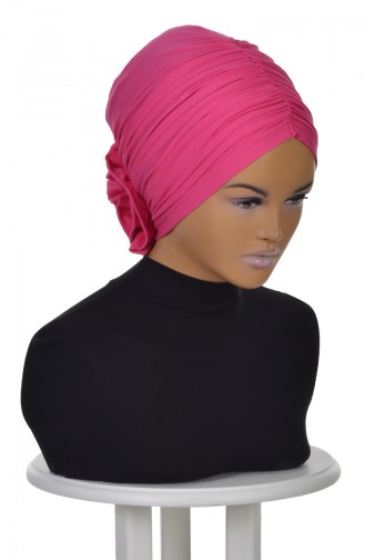 Bonnet Avec Rose -Fushia B0021-10 0021-10