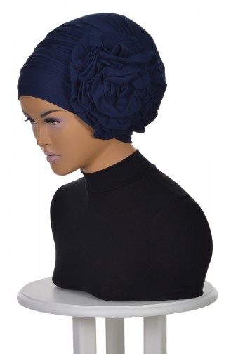 Navy Blue Ready to Wear Turban 0021-1