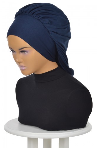 Draped Combed Bone B0025-1 Navy Blue 0025-1