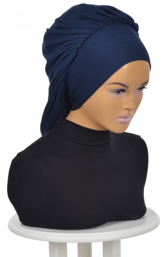 Draped Combed Bone B0025-1 Navy Blue 0025-1